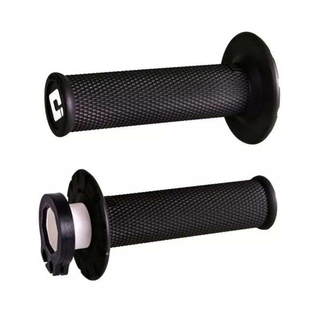 ODI MX NO WAFFLE LOCK ON GRIPS BLACK SOFT 2 ST / 4 ST Motocross MX Enduro H36NWB