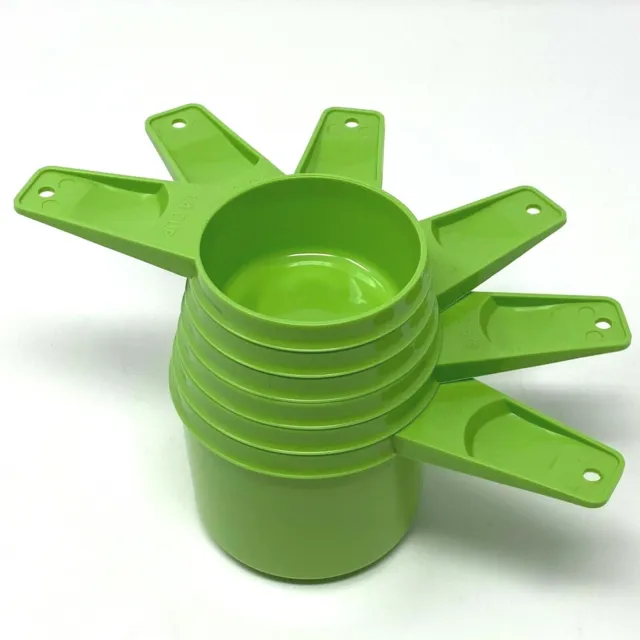 Tupperware Measuring Cups Complete Set of 6 Apple Green 