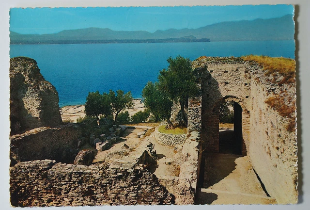 Schöne alte Ansichtskarte AK - Italien Lago die Garda Sirmione Grotte die Catull
