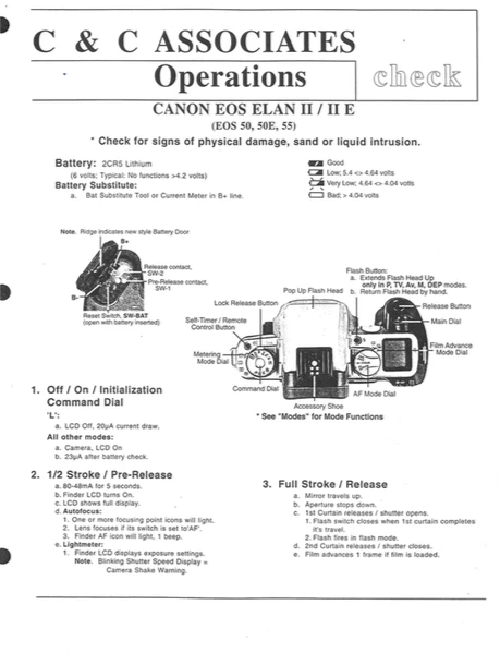 Original Canon Service Manual / EOS Kiss III, Rebel 200, EOS