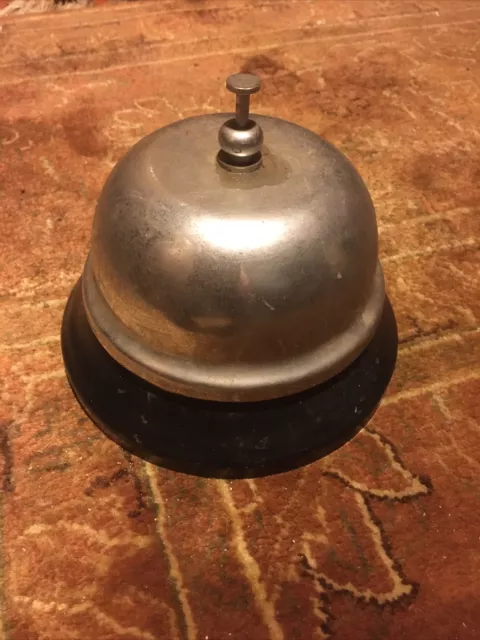 Vintage Large Art Deco Hotel Front Desk Service Bell 1930s 40s 50s