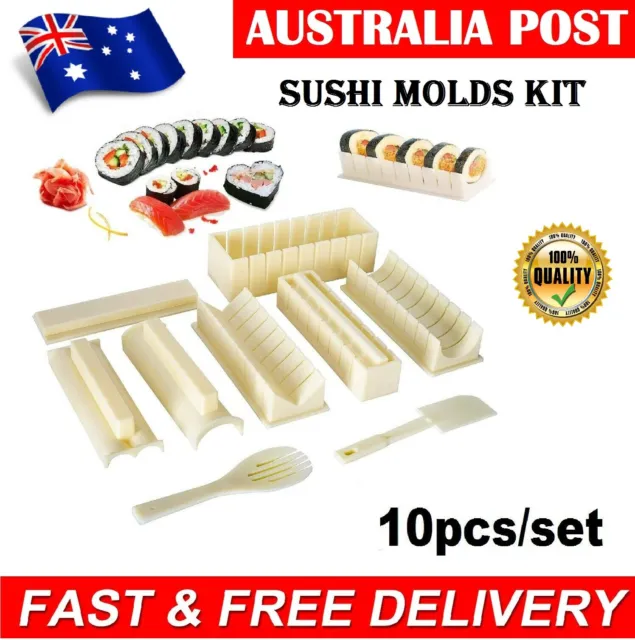 DIY Sushi Maker Making Kit Rice Roller Mold Set Beginners Homemade Kitchen Tool