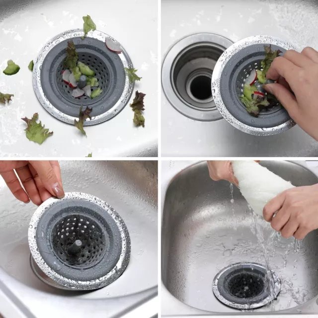 4.5'' drain strainer stainless steel edge Sewer filter  kitchen sink