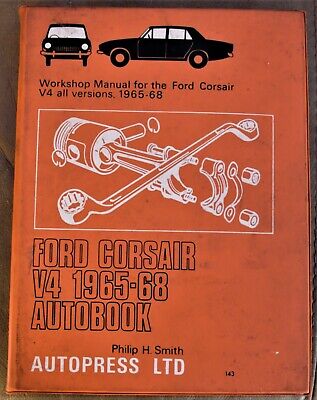 FORD CORSAIR V4 1965-70 autobook Proprietari Manuale di Officina-autopress Ltd 