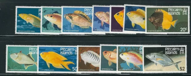 Pitcairn Inseln 1984 Fisch Teme Lang Set (Scott 231-43) VF MNH