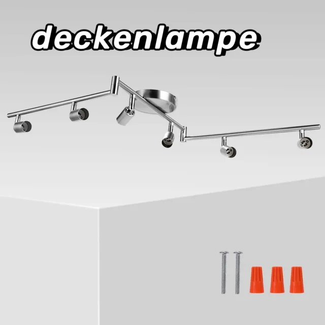 LED 6 Flammig Deckenstrahler mit Schwenkarm, deckenlampe küche, strahler deckenl