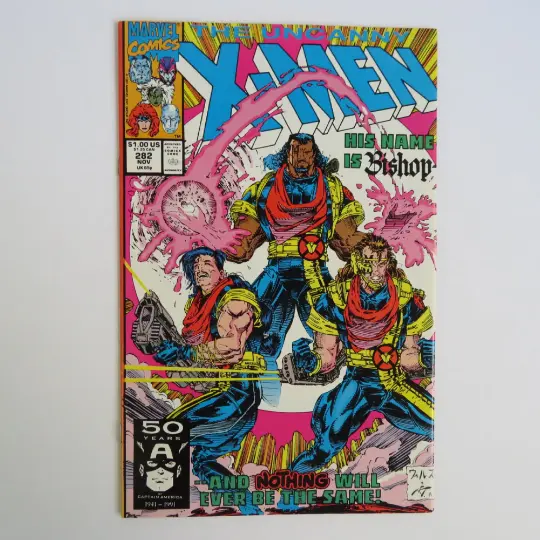 Uncanny X-Men 282 (1991) 1st app Bishop White Cover Marvel Comics NB
