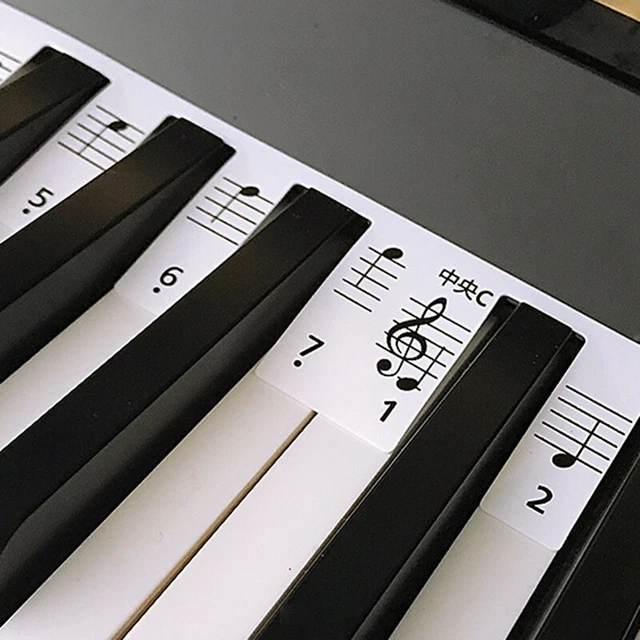 Guida Note Pianoforte 88 Tasti - Etichette Silicone, Per Principianti, Riutilizzabili - Foto 8