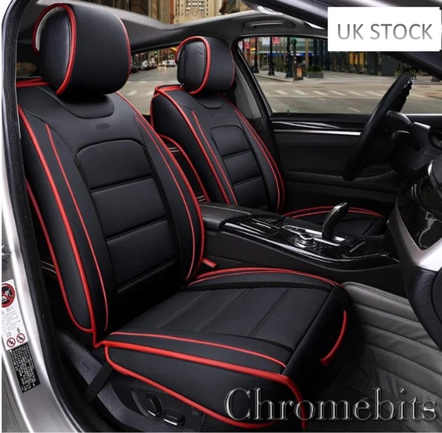 Deluxe Black PU Leather Front Seat Covers Cushion For Honda Accord CR-V HR-V