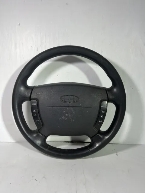 Ford BA BF Falcon Fairmont Ghia XR6 XR8 Black Leather Steering Wheel 10/02-03/08