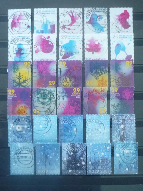 Niederlande - Lot Briefmarken - Dezembermarken 2005 - 2007 gestempelt # 64