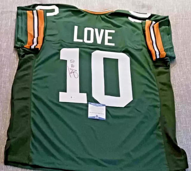 Jordan Love Green Bay Packers Autographed Replica Jersey Beckett Authenticated