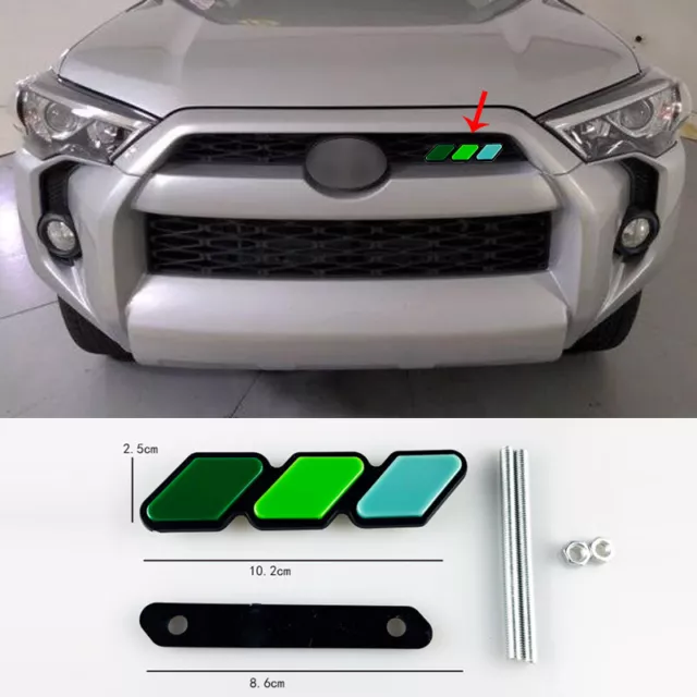 Three-Colour Front Center Mesh Grille Trim 1pcs Fit for Toyota 4Runner 2010-2021