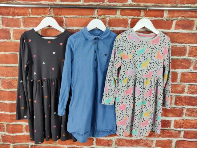 Girls Bundle Age 8-9 Years Nutmeg  H&M Casual Dress Set Denim Unicorn Kids 134Cm