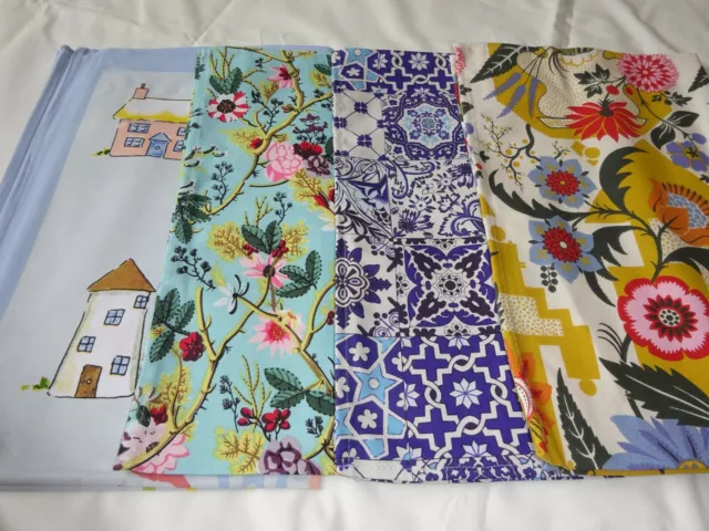 100% Smooth Cotton Tea Towels/Glass Cloths made in U.K.  Various Pretty Designs.