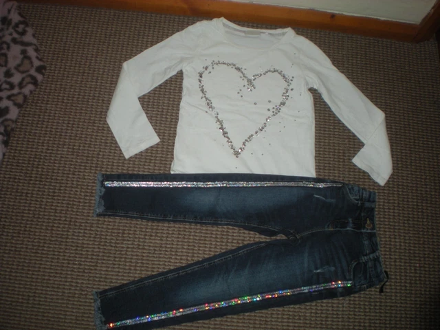 Pacchetto vestiti per ragazze età 6-7 anni abito jeans gonna top maglione collant successivo 2