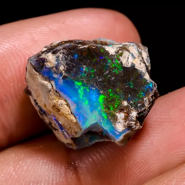 natural fire {opal rough}, Ethiopian opal rough, raw gemstone 17 Ct. 20x15mm