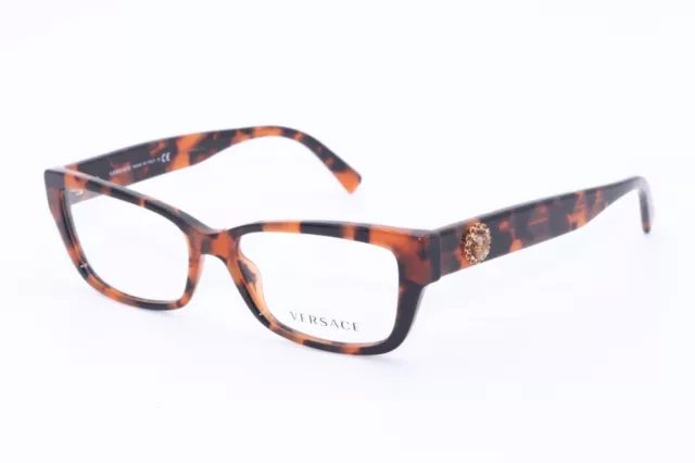 New Versace Mod. 3284-B 944 Havana Gold Authentic Frames Eyeglasses 52-15