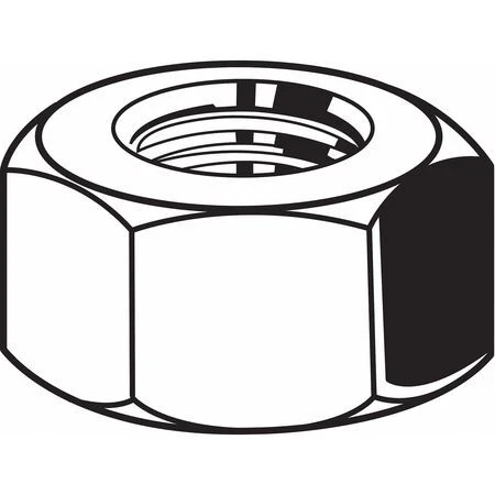 Zoro Select U22384.037.0001 3/8"-16 Grade 8M Stainless Steel Hex Nuts, 300 Pk.