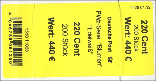 2530 Edelweiß 220 Banderole / Aufkleber