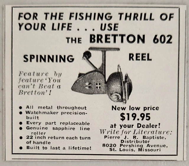 Lot De 2 Moulinets Bretton 400R Et 901 – Pêche, Occasion Bon état