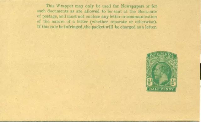 Bermuda 1913 wrapper KGV   King George V    Half Penny   MNH
