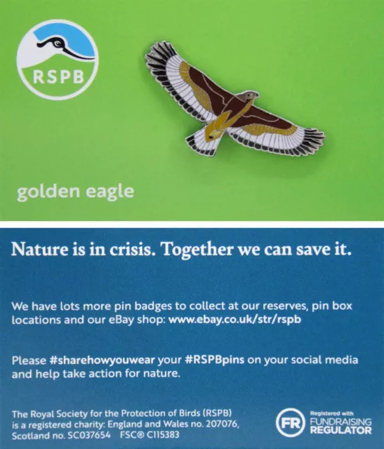 RSPB Pin Badge Golden Eagle NIIC P03035