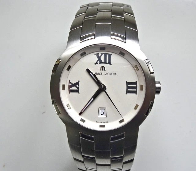 GENT S MAURICE LACROIX Milestone Quartz Watch with Date MS1017 175.00 PicClick UK