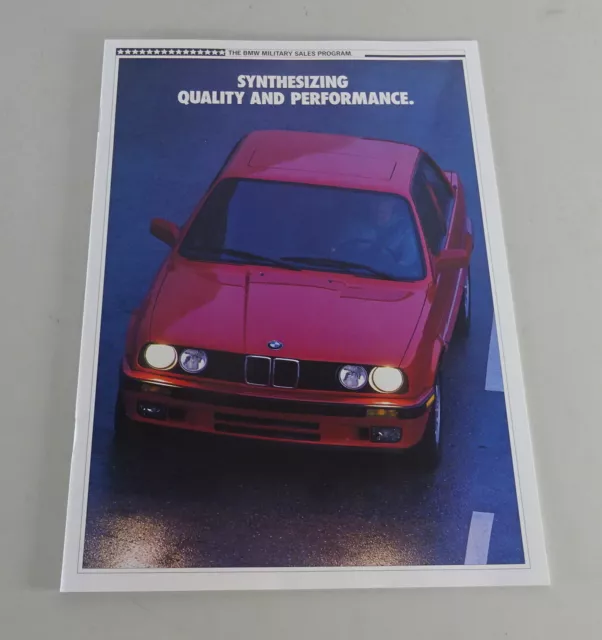 Prospetto/Brochure Il BMW Militare Sales Programma E30 E34 E32 + Cabrio&M3 '1990