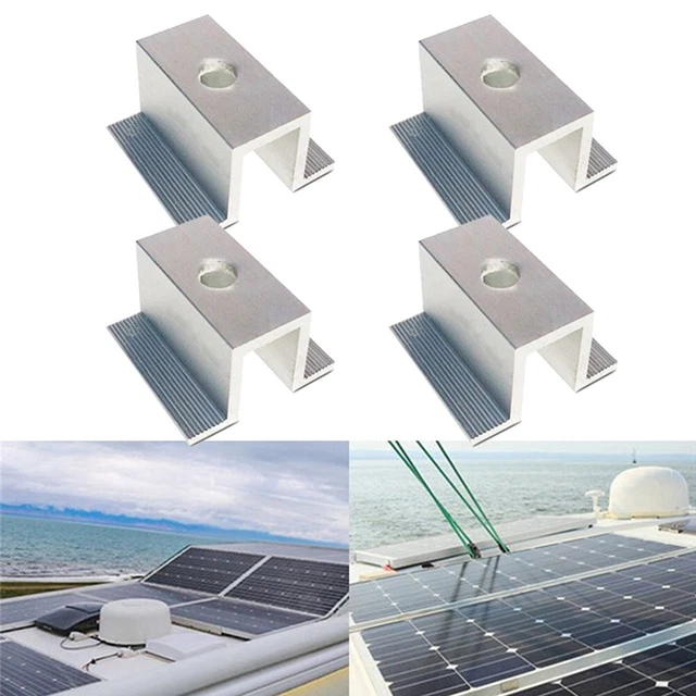 Silver-Solar Milieu Pince Universel Aluminum-Alloy 4/10x Pince PV for Cadre