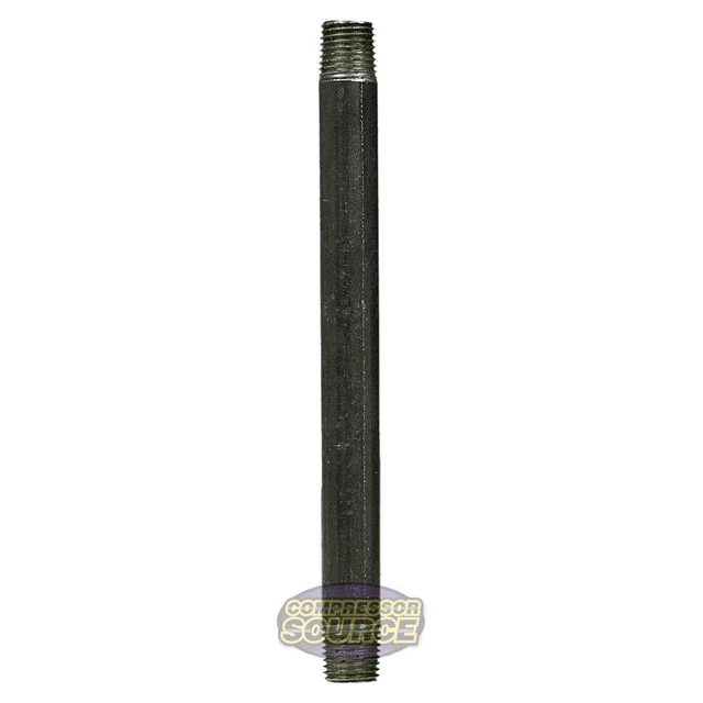 6-Inch Long 1/4-Inch Male NPT Steel Nipple Pipe All Black Durable Design 57030