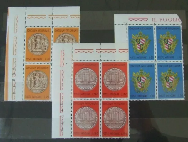 Vatican City Stamps Set 1970 First Vatican Council In Mnh Blocks Of 4 Sg536-538