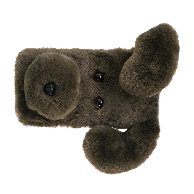 Doux chien en peluche à motifs cas de téléphone mignon mode hiver garder 2
