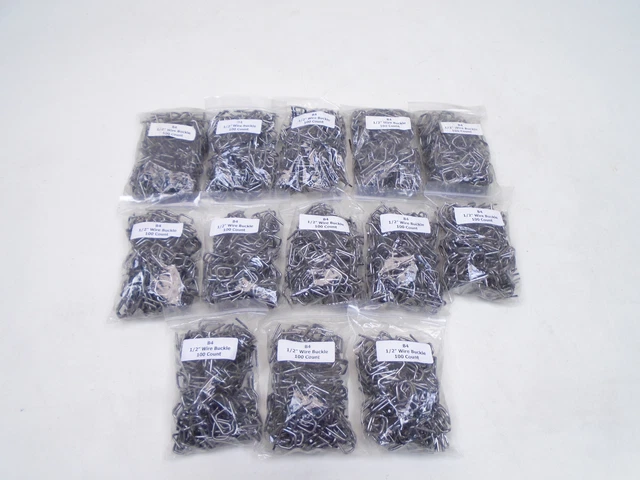 Pacstrap B4 1/2" Wire Buckles Set Of 1300 For Packing / Shipping