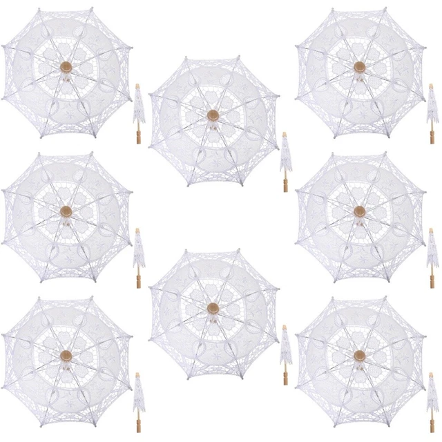 8x ombrellone in pizzo bianco ombrello orientale ombrelloni matrimonio ombrellone doccia sposa