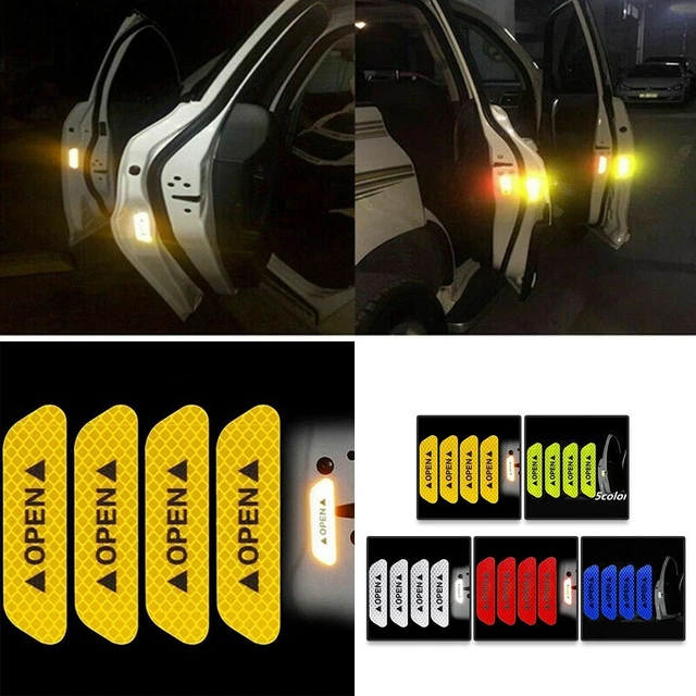 Reflective Tape Open Sign for Car Doors High Quality Sticker Set (4 pcs)