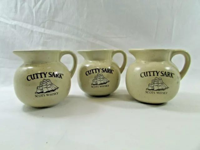 Vintage CUTTY SARK SCOTS WHISKY Pitcher/Jug 4.5" - Lot of 3
