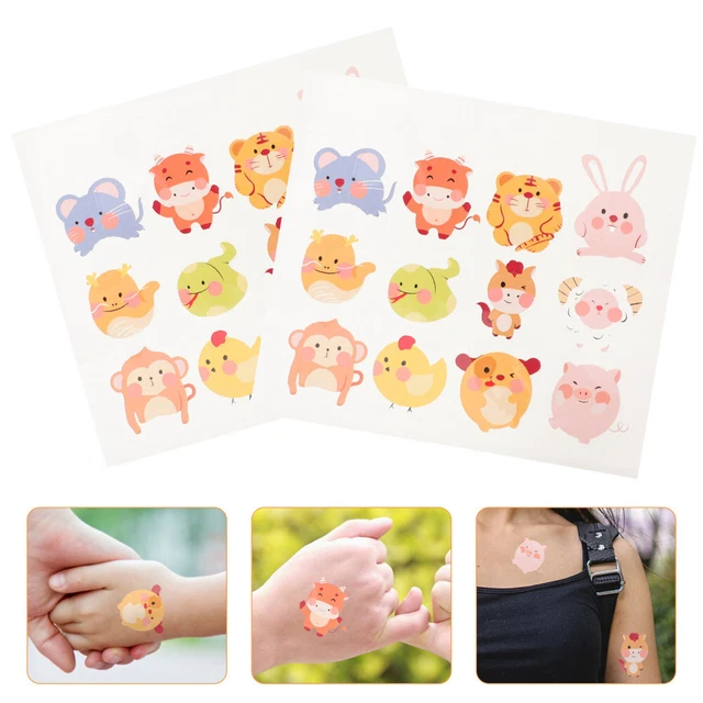 PVC Dibujos Animados Para Niños Tatuaje Pegatina Regalo Relleno