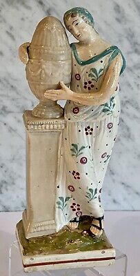 Early Staffordshire Pottery Pearlware Charlotte Tomb of Werther Figure 19th C