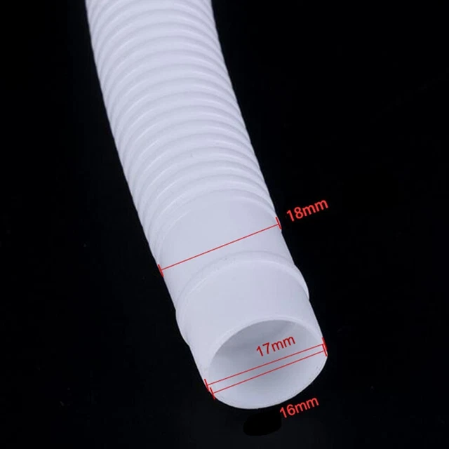 Tuyau Vidange Climatiseur & Machine à Laver – Tube Flexible PVC 100 Cm Avec Raccords Caoutchouc