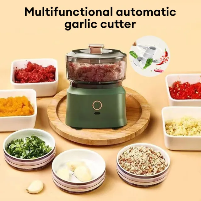 Electric Mini Garlic Chopper Meat Grinder Crusher for Nut Vegetable Fruit Food