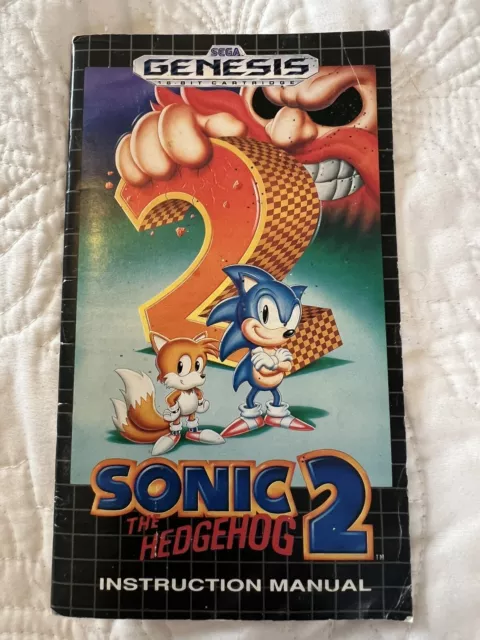 Sonic the Hedgehog 2 (Sega Game Gear) Instruction Booklet Manual ONLY - No Game