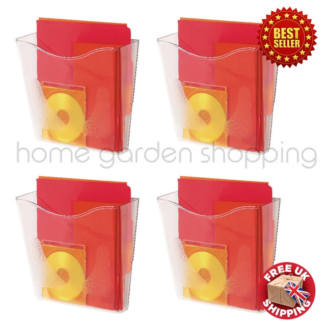4-x-organizer-wall-mounted-a4-file-rack-document-folder-holder-office
