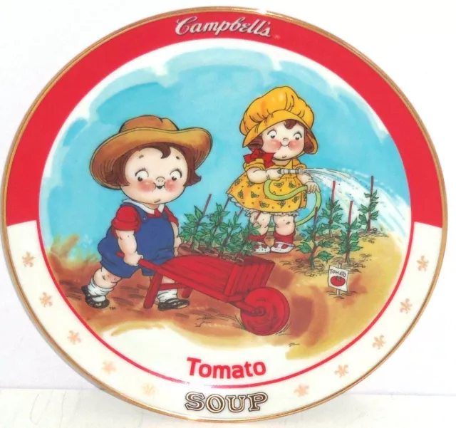 Campbells Kids Tomato Soup Collector Plate Bradford Exchange Vintage