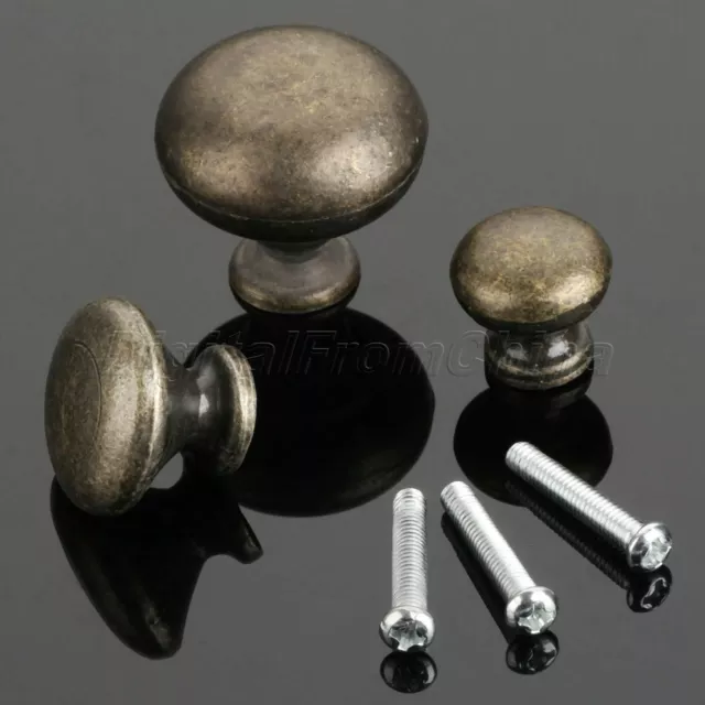 Vintage Cabinet Door Round Pull Handles Antique Mini Drawer Cupboard Bin Knobs