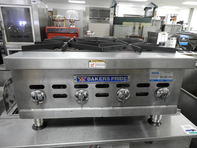 Bakers Pride BPHHP-424i 24 Inch Four Burner Heavy Duty Gas Hot Plate 120,000 BTU