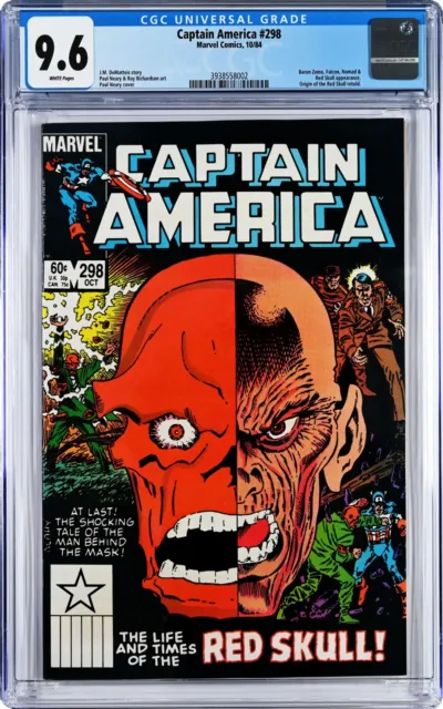 Captain America #298 CGC 9.6 (Oct 1984, Marvel) Baron Zemo, Nomad, Red Skull