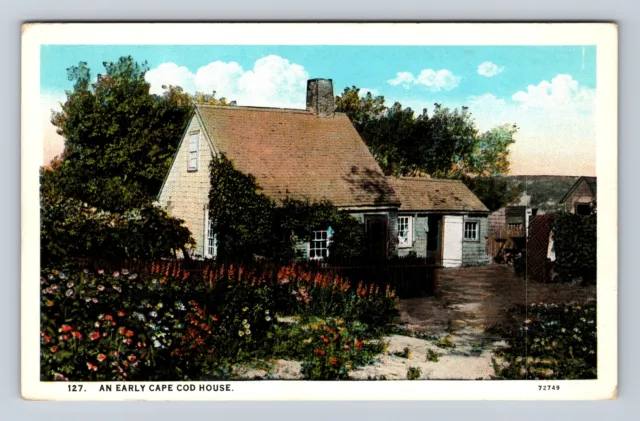 Cape Cod MA-Massachusetts, An Early House, Antique, Vintage Postcard