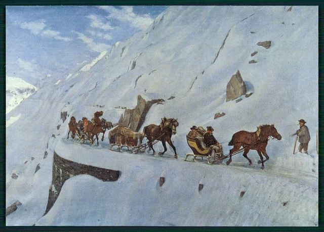SCHWEIZ AMTLICHE POSTKARTE PTT-MUSEUM BERN POSTKUTSCHE POSTBOTE PFERDE gq91