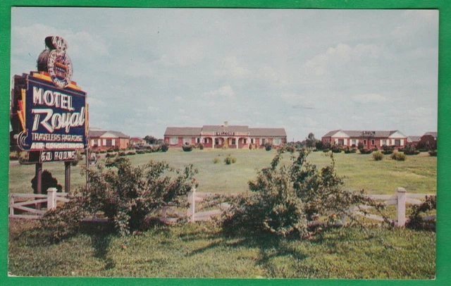 St. Louis, Mo/ Motel Royal/ exterior/sign/ Route 66/ chrome postcard